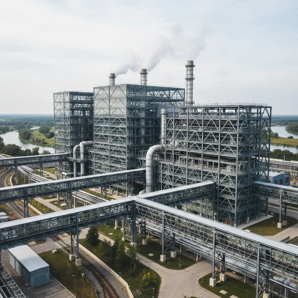 Industrial facility steel and glass architecture